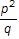 p squared over q